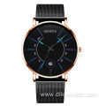 GENEVA New Trendy Men's Watch for men with Stainless Steel Mesh Luxury Quartz Wrist Watches Casual Wristwatch Reloj de hombre